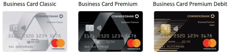Commerzbank Übersicht Businesskreditkarten