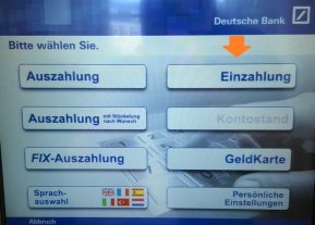 Deutsche Bank Einzahlautomat